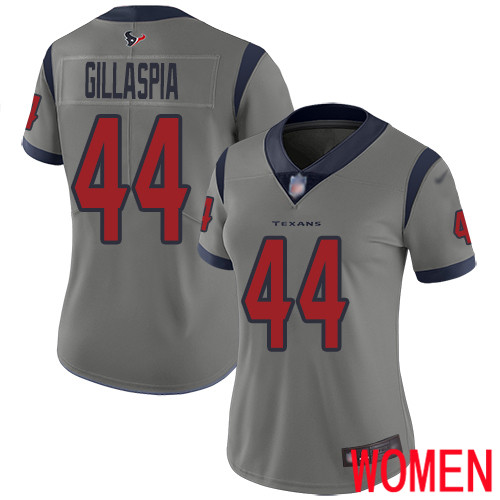 Houston Texans Limited Gray Women Cullen Gillaspia Jersey NFL Football #44 Inverted Legend
